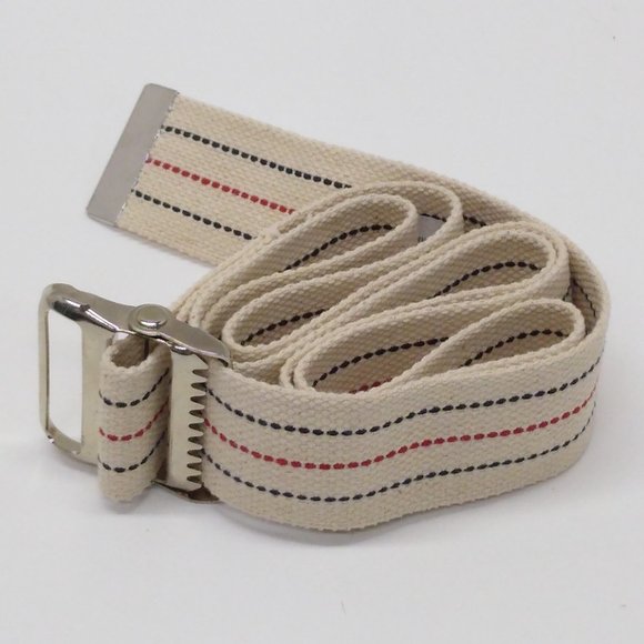 Medline Gait Belts MDT821203 60 Inch, Metal Buckle - Red, White & Blue Stripes. - Picture 3 of 7